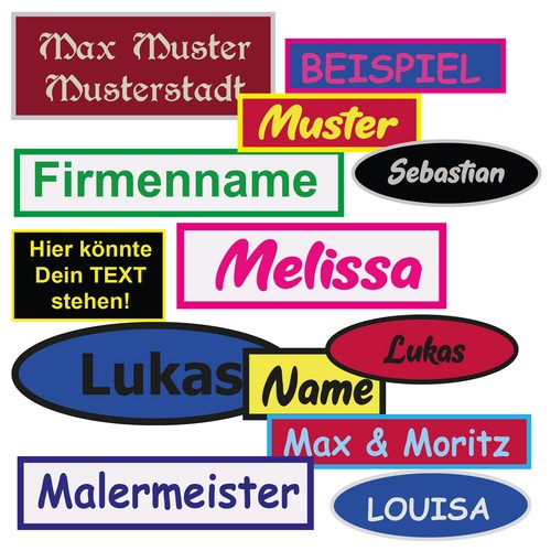 Namensschild patches aufnäher - namensschild,