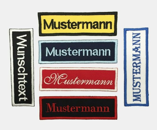 Namensschild gestickt patch - namensschild,