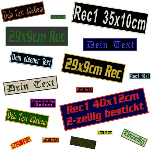 Aufnäher patch rechteckig - aufnäher,