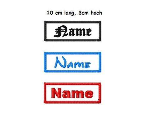 Aufnäher namensschild mit - aufnäher,