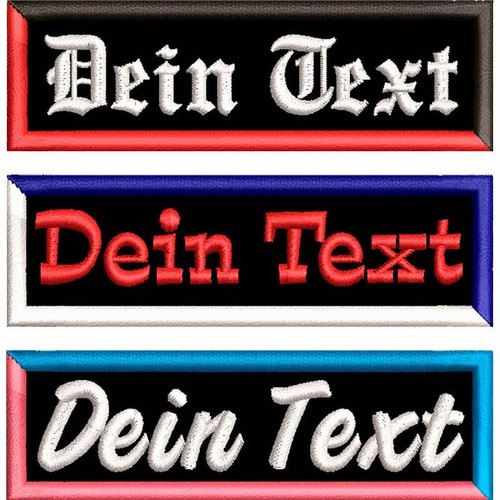 Namensschild bunt patch - namensschild,