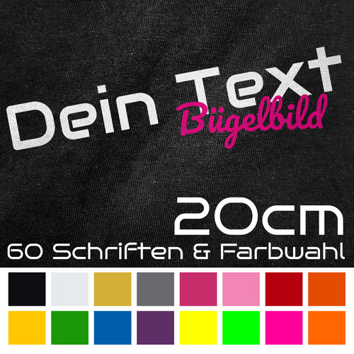 Bügelbild eigener text - eigener,