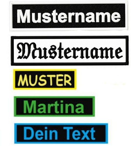 Namensschild gestickt mit