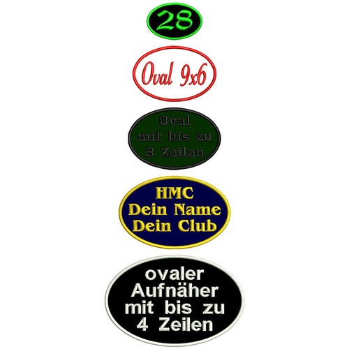 Aufnäher oval mit eigenem - oval,