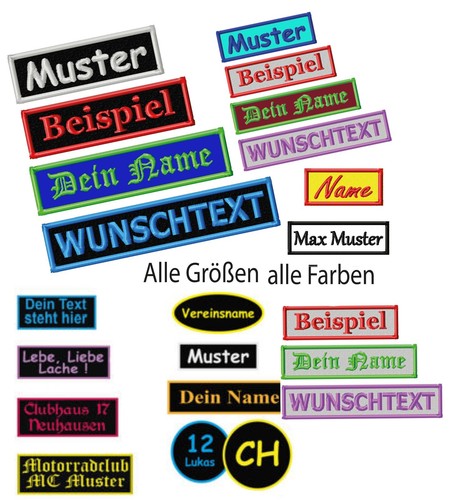 Namensschild patch aufnäher - namensschild,